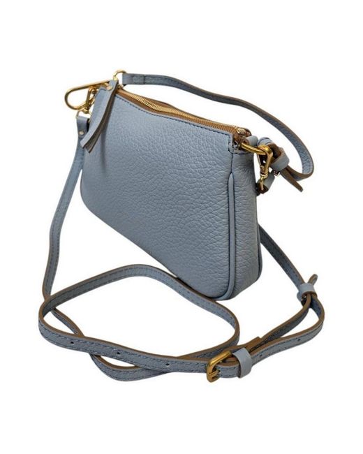 Gianni Chiarini Blue Klare Blaue Leder-Schultertasche
