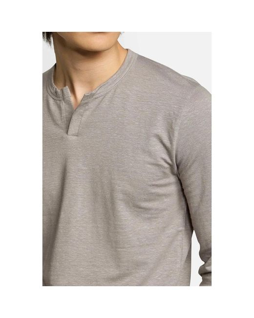 KIEFERMANN Gray Long Sleeve Tops for men
