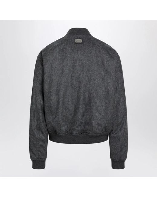 Dolce & Gabbana Wool Bomber Jacket in het Gray voor heren