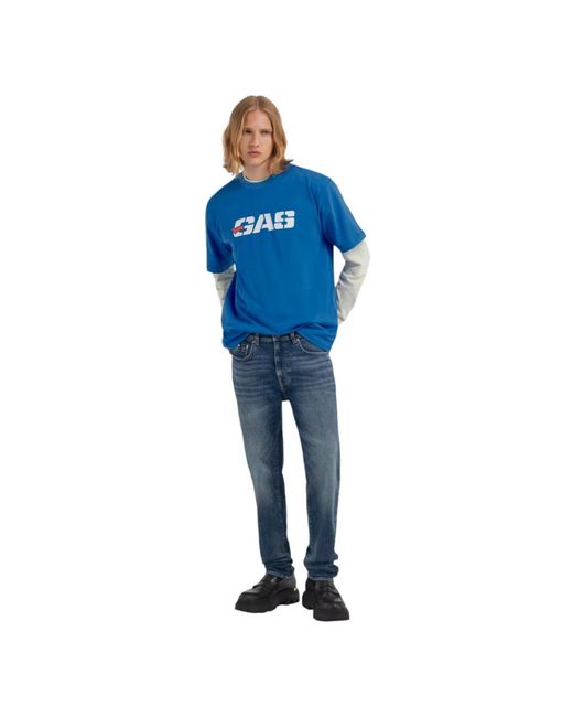 Gas Blue Slim Fit Jeans for men