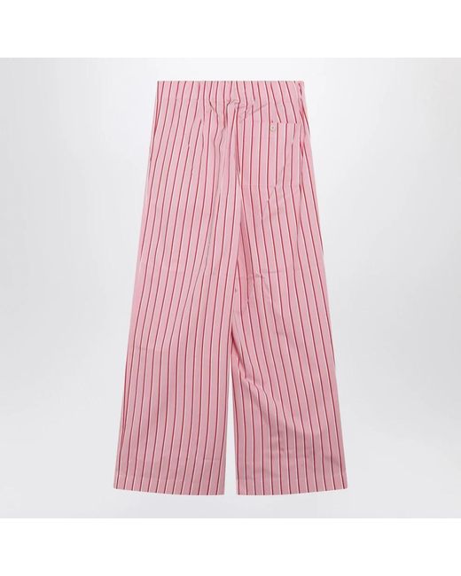 Dries Van Noten Pink Wide Trousers