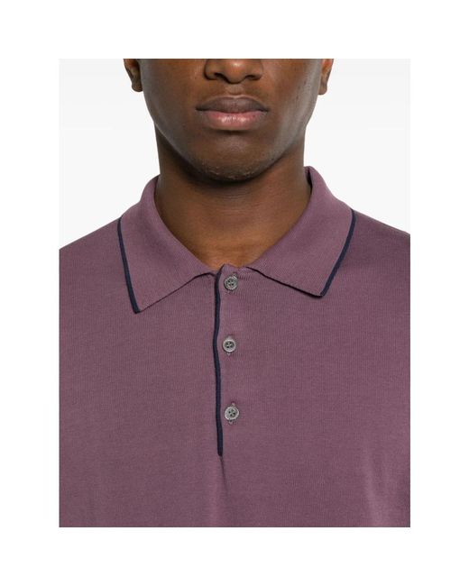 Canali Polo shirts in Purple für Herren