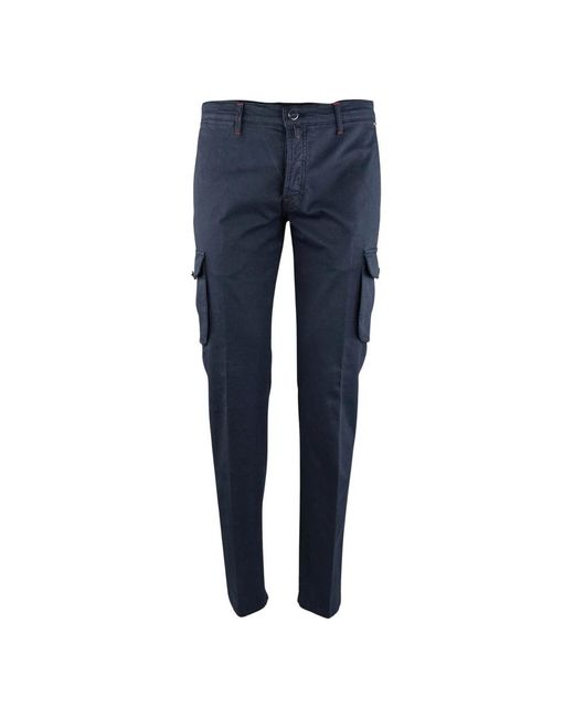 Kiton Blue Slim-Fit Trousers for men