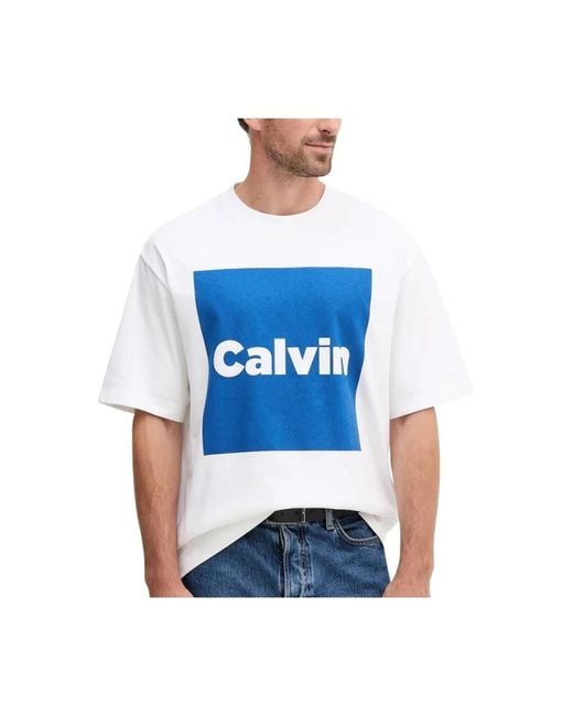 T-Shirts di Calvin Klein in Blue da Uomo