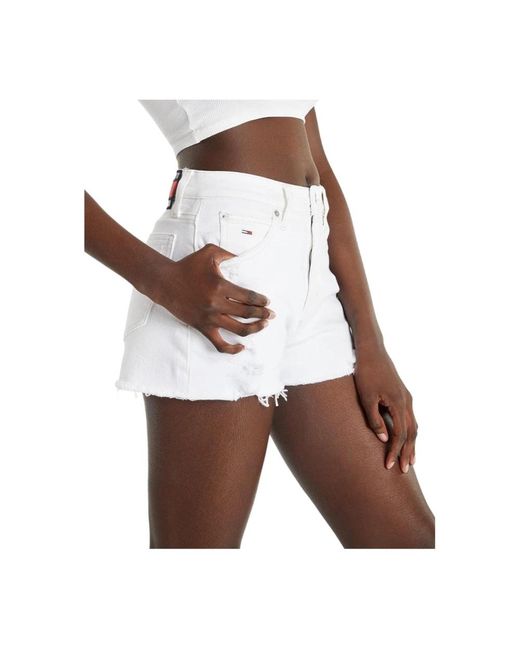 Tommy Hilfiger White Denim Shorts