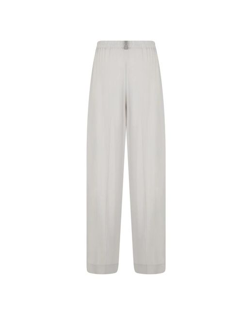 Fabiana Filippi White Wide Trousers