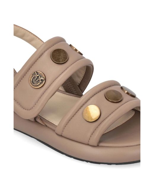Pinko Brown Flat Sandals