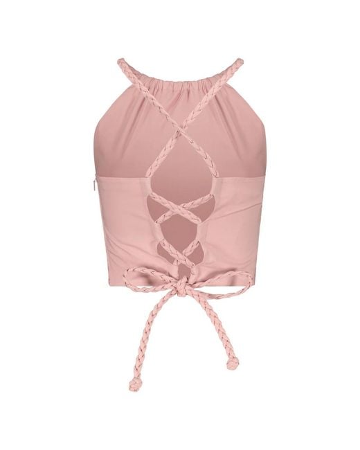RED Valentino Pink Sleeveless Tops