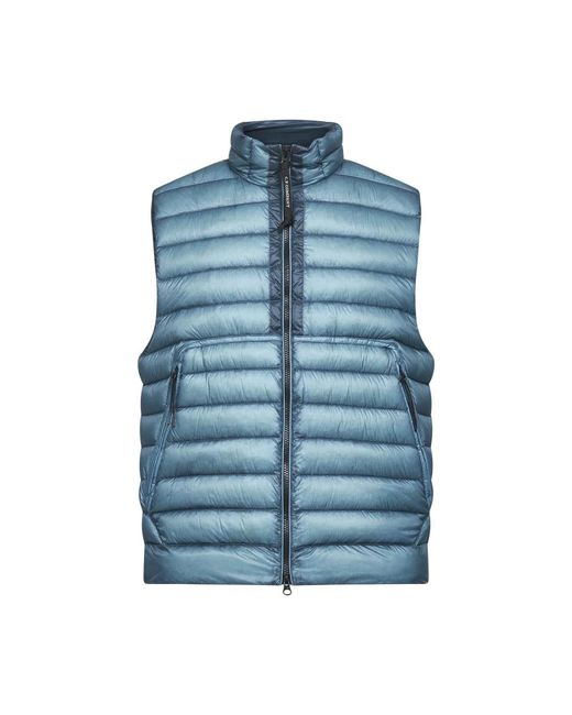 C P Company Blue Light D.D. Shell Padded Vest for men