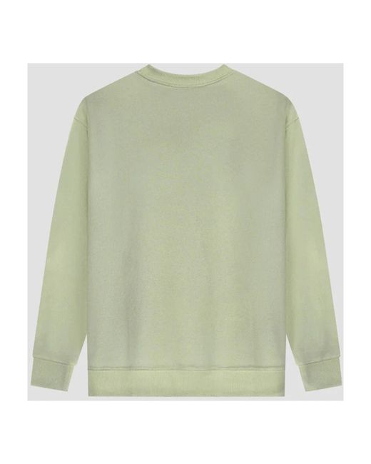 Olaf Hussein Hoodies & Sweatvesten ,Groen ,Pigment Spray Crewneck Sweater Groen in het Green voor heren