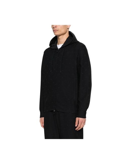 Emporio Armani Black Zip-Throughs for men