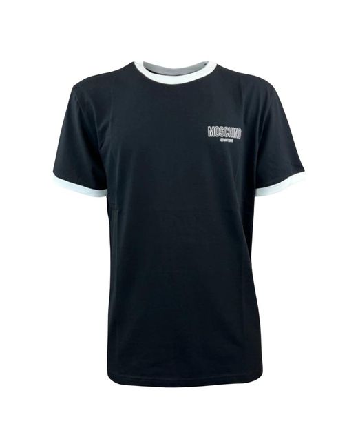 Moschino Herren Schwimm T-Shirt Schwarz Fantasie in Blue für Herren