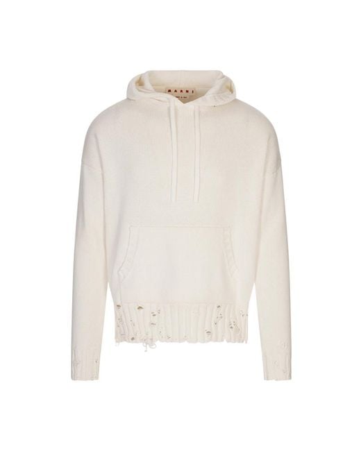 Marni White Hoodies for men