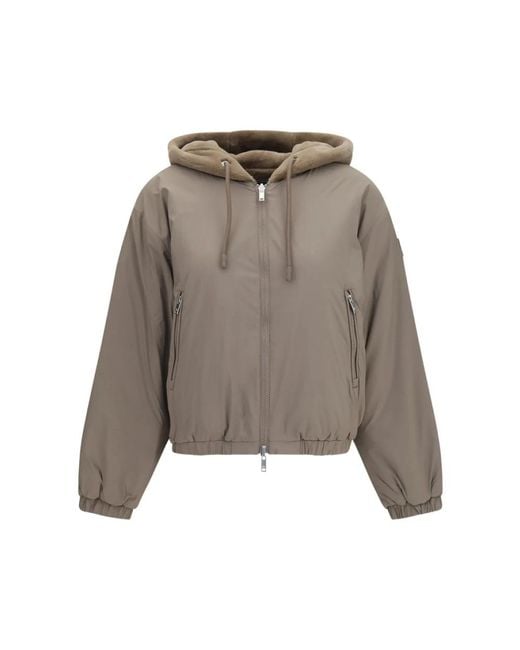 Moose Knuckles Gray Bomber Jackets
