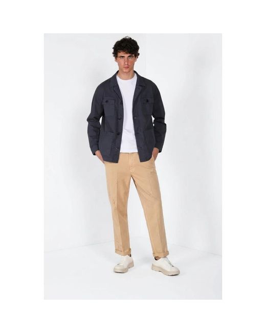 Mason's Natural Straight Trousers for men