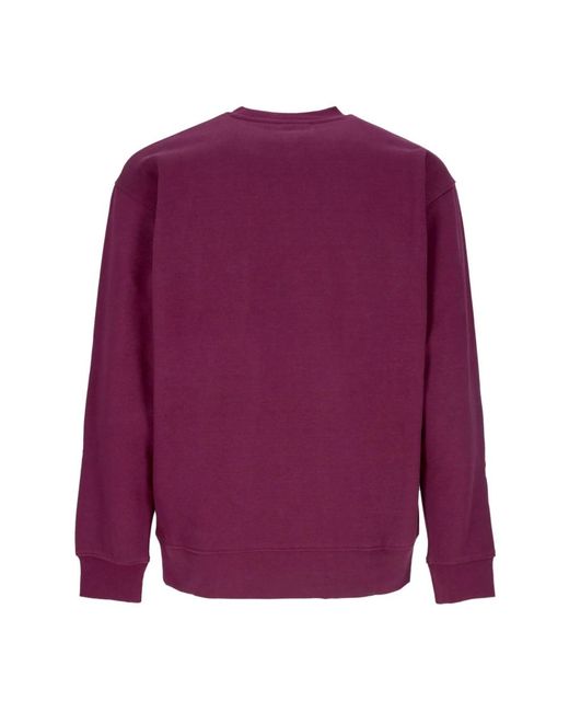 Obey Premium Crew Neck Fleece Sweatshirt in het Purple voor heren