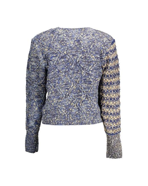 Desigual Blue Polyester Sweater