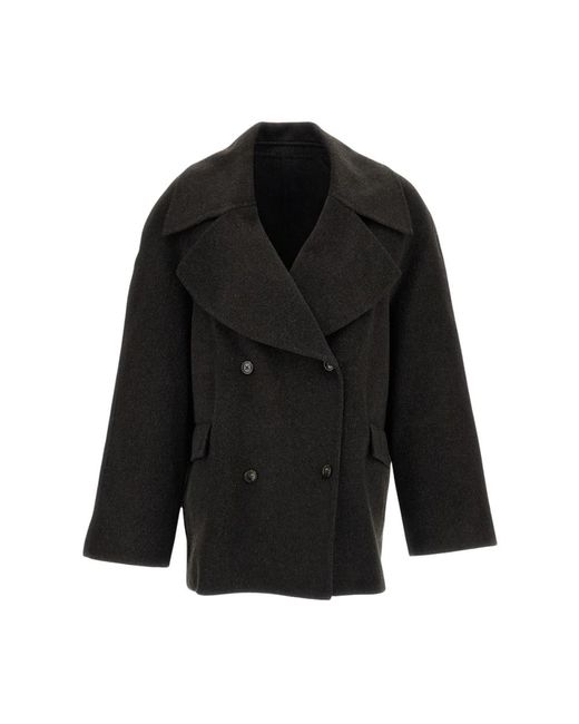 Loulou de Saison Black Double-Breasted Coats