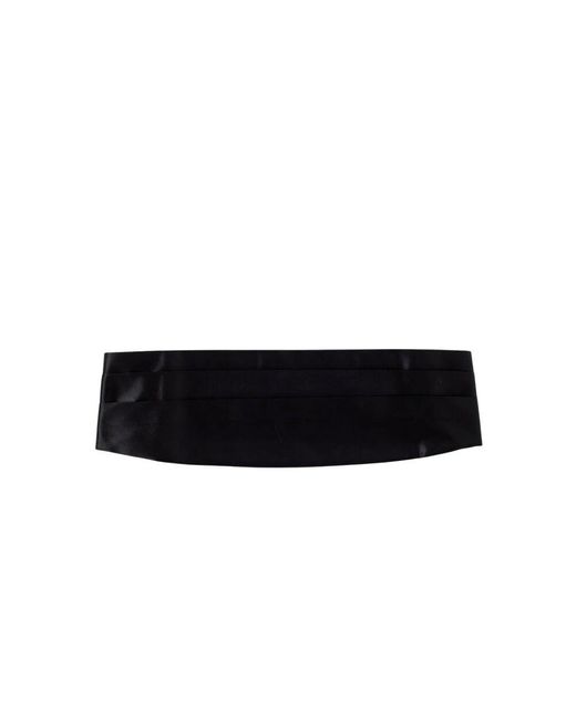 Emporio Armani Schwarzer Seidenkummerbund Gürtel in Black für Herren
