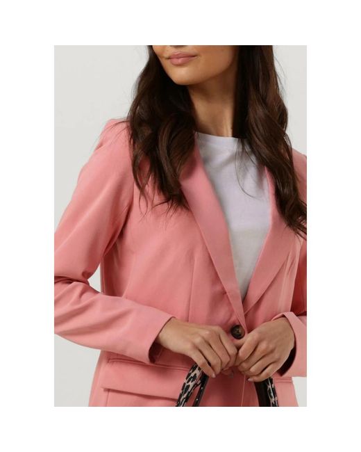 Object Jassen ,Roze ,Polyester Roze Blazer Lange Mouwen in het Pink