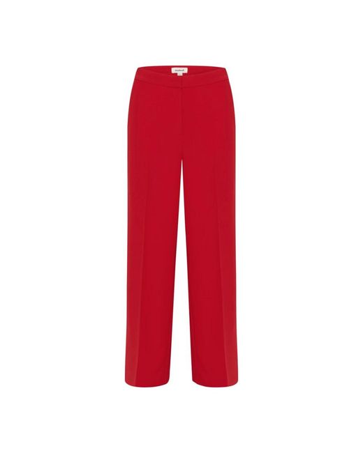 Soaked In Luxury Red Straight Trousers
