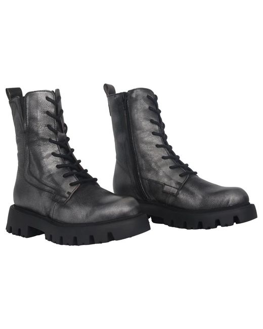 Wonders Black 'camila' graue leder stiefeletten