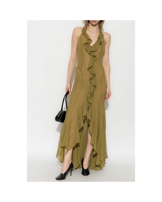 M I S B H V Green Kleid mit rüschen
