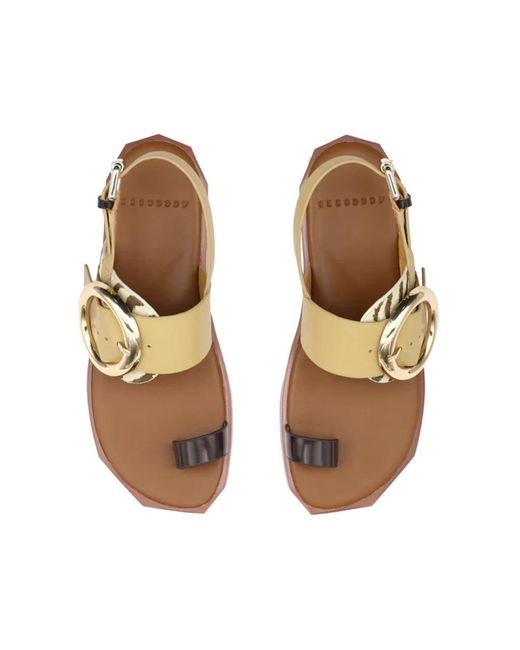 Flat Sandals 4Ccccees en coloris Natural