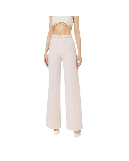 Elisabetta Franchi Pink Wide Trousers