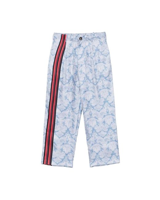 Pierre Louis Mascia Blue Straight Trousers for men