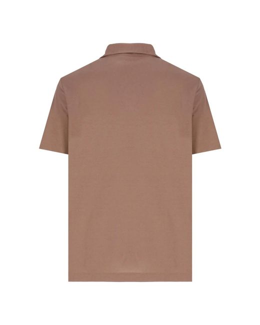 Zanone Brown Polo Shirts for men