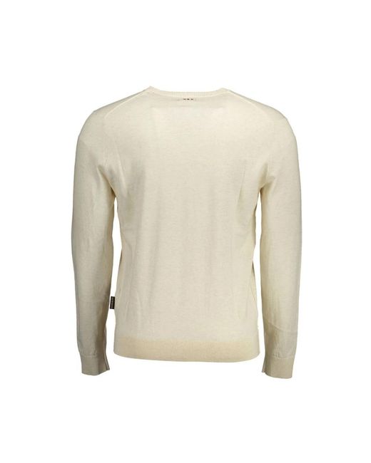 Napapijri Natural Round-Neck Knitwear for men