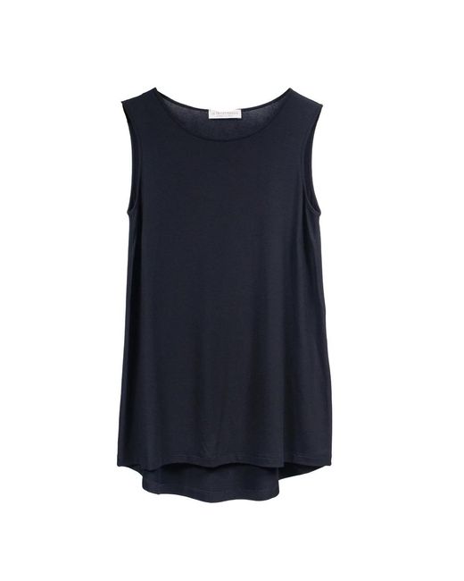 Sleeveless Tops Le Tricot Perugia de color Blue
