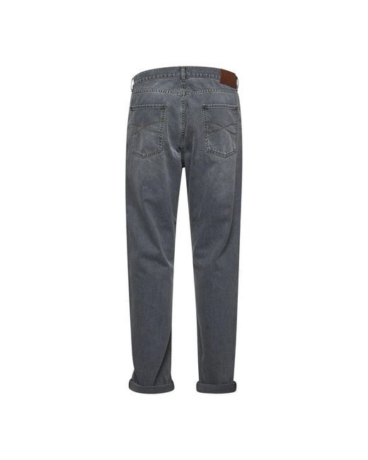 Brunello Cucinelli Gray Slim-Fit Jeans for men