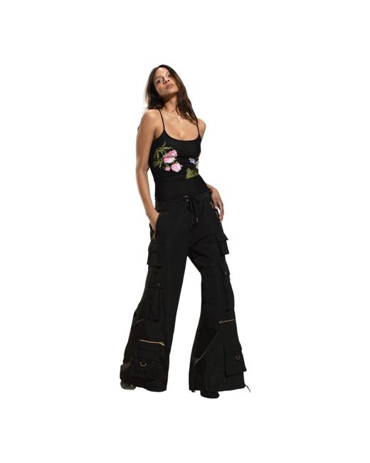 Cynthia Rowley Wide Trousers in het Black