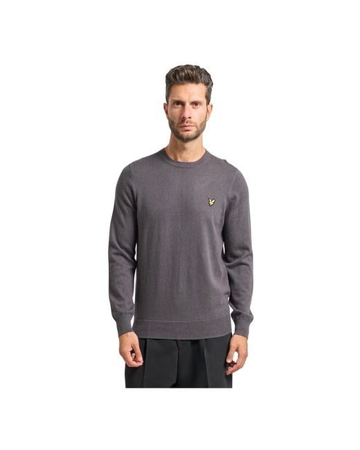Lyle & Scott Round-Neck Knitwear in het Gray voor heren