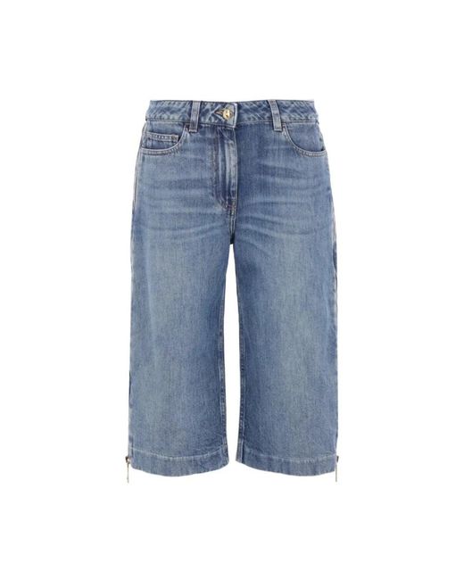 Elisabetta Franchi Blue Denim Shorts