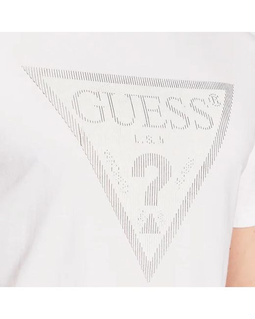 Guess T-Shirts in het White voor heren