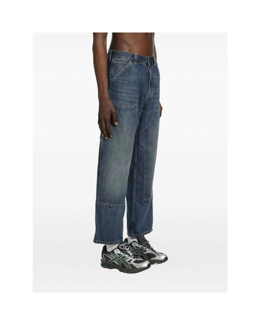 Carhartt Blue Straight Fit Jeans for men