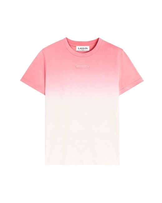 Lanvin Pink Gradient dip dye jogging t-shirt