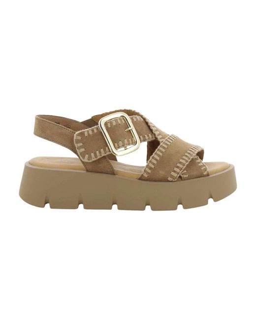 Flat Sandals Gabor en coloris Brown