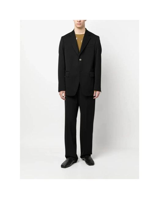 Lanvin Jassen ,Zwart ,Wol Klassieke Zwarte Wollen Blazer in het Black voor heren