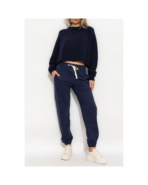 Jil Sander Broeken ,Blauw ,Katoen Trainingsbroek in het Blue