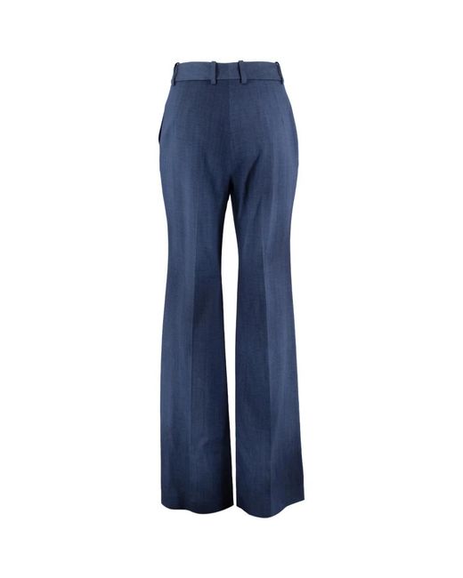 Ermanno Scervino Wijde Viscose Broek in het Blue