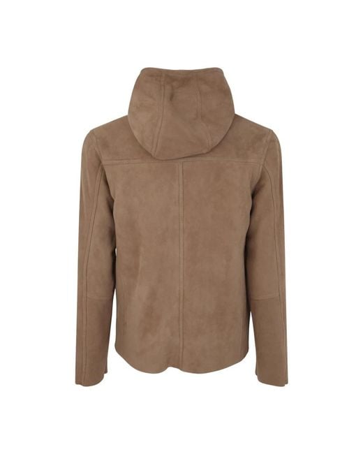 Giorgio Brato Brown Faux Fur & Shearling Jackets for men