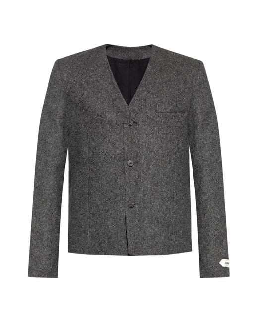 Jacquemus Gray Wool Blazer 'Sera' for men