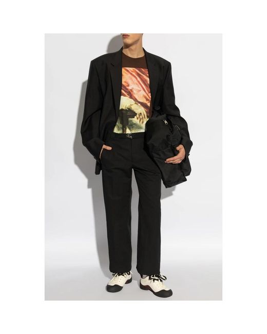 McQueen Black Suit Trousers for men