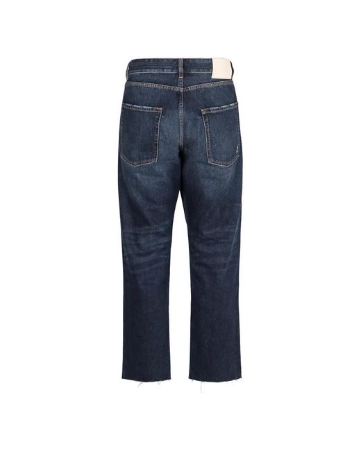 ICON DENIM Blue Cropped Jeans for men