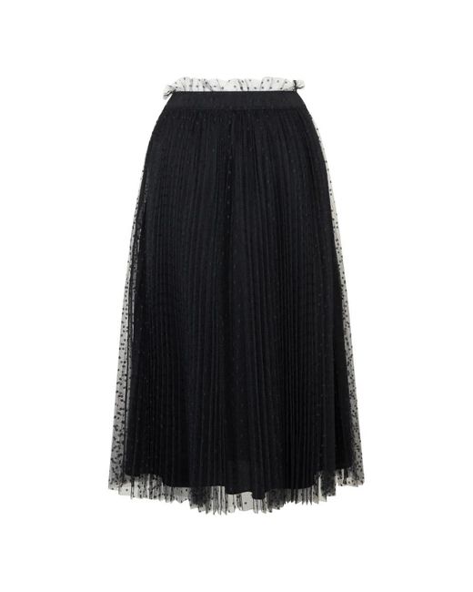 RED Valentino Black Midi Skirts