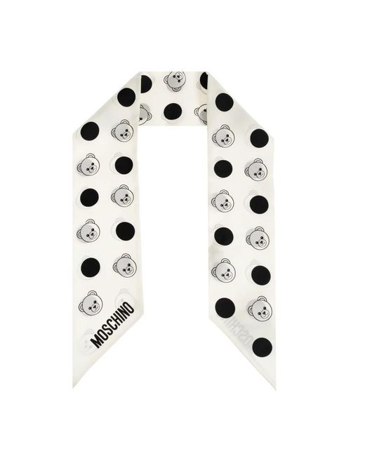 Moschino White Seidenschal